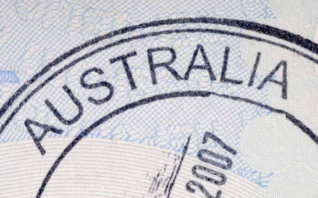 Tampon du visa tourisme en Australie