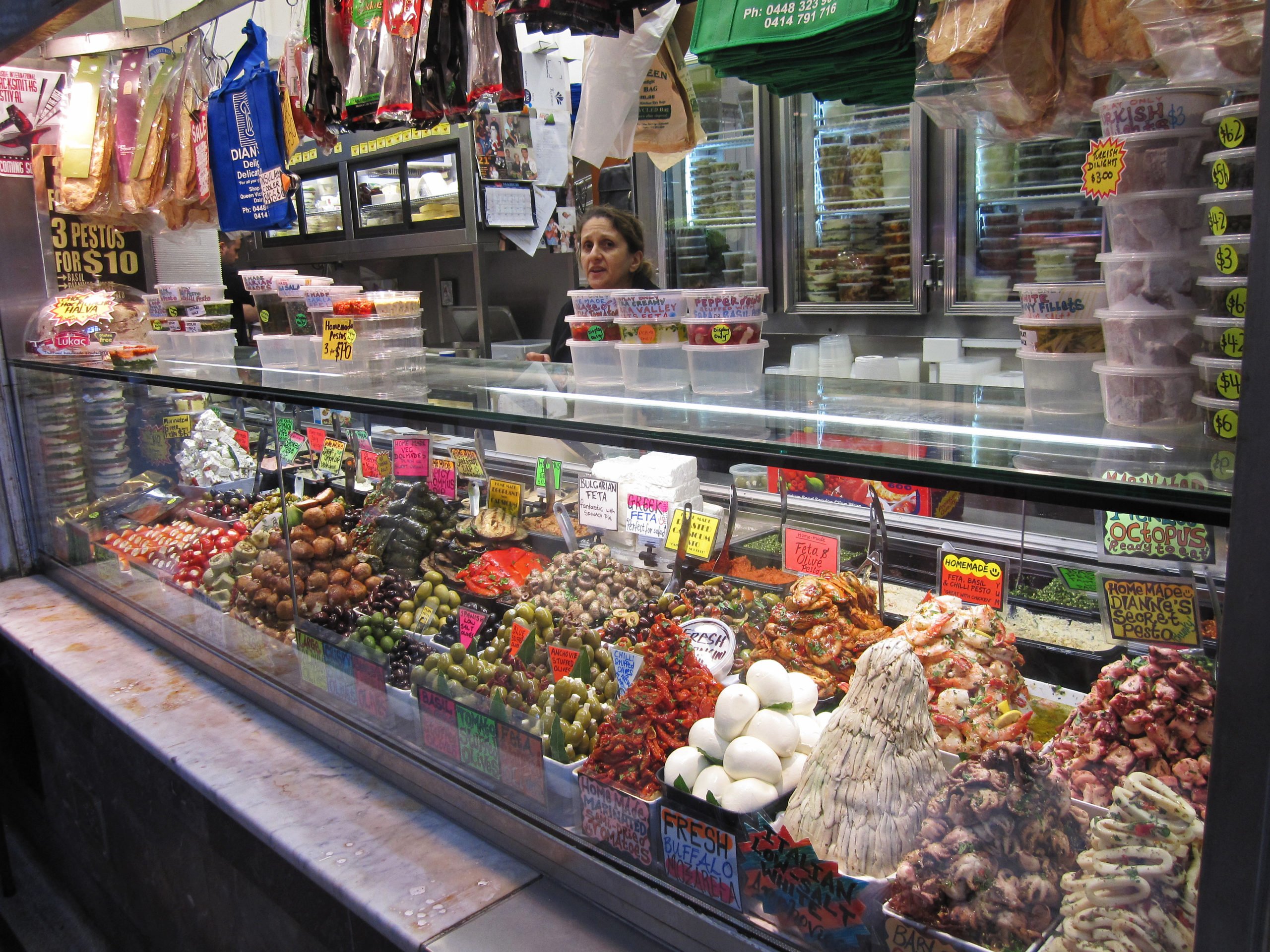 Vitrine d'un magasin alimentaire en Australie