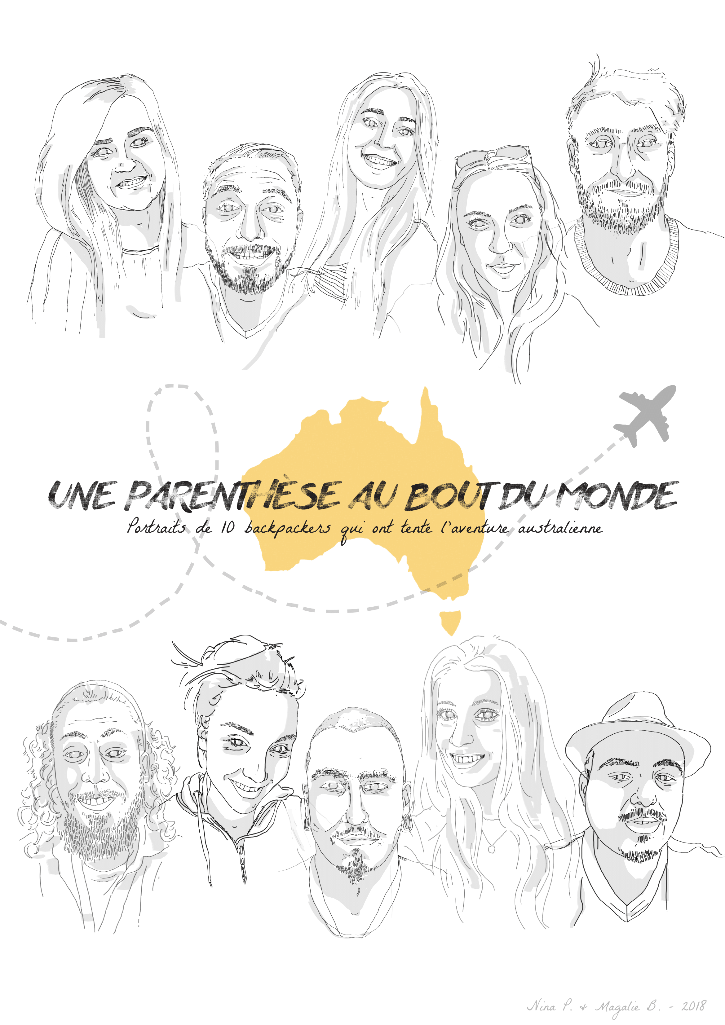 Dessin d'un groupe de personnes autour du monde